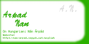 arpad nan business card